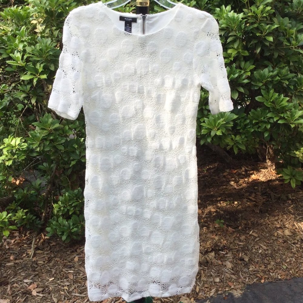 Alfani Short sleeve Lace Midi Dress